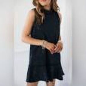 Queen Of Sparkles Rhinestone Black Tank Dress - Small